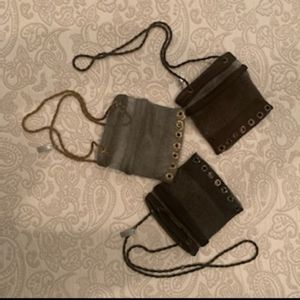 Three mesh cross body/shoulder bags